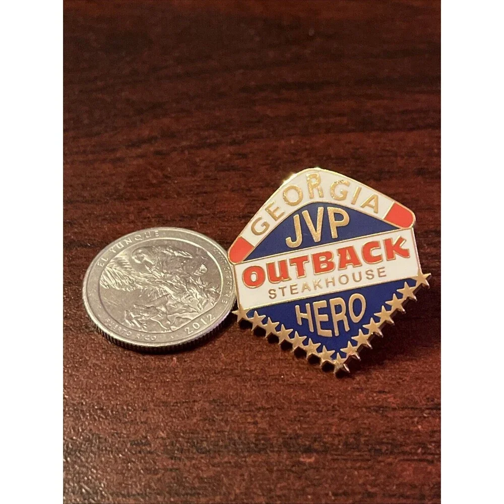 Outback Steakhouse Georgia JVP‎ Hero Lapel Hat Pin